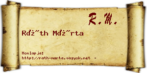Ráth Márta névjegykártya